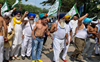 Farmers hold shirtless protests in 3 districts of Haryana