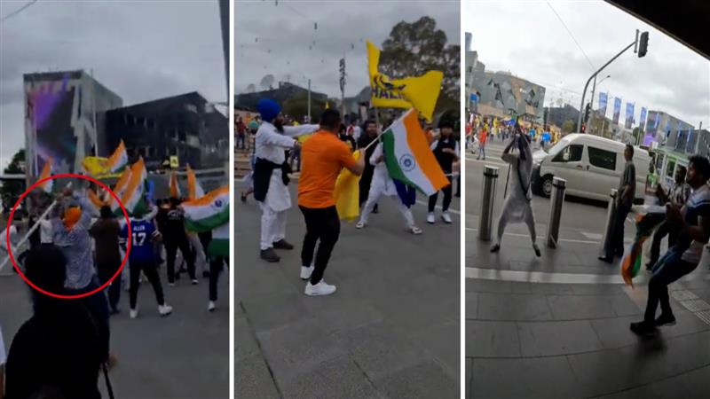 Video: Khalistani-aanhangers en Indiërs botsen in Australië;  2 gearresteerd: tribune van India