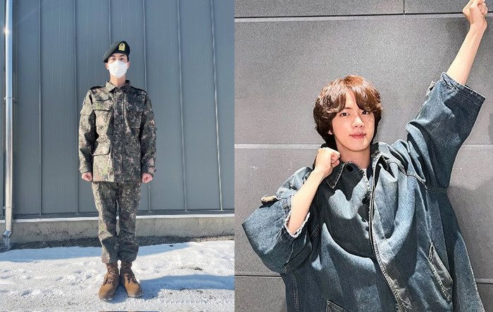 Check out BTS member Jin’s first official glimpse after joining military service