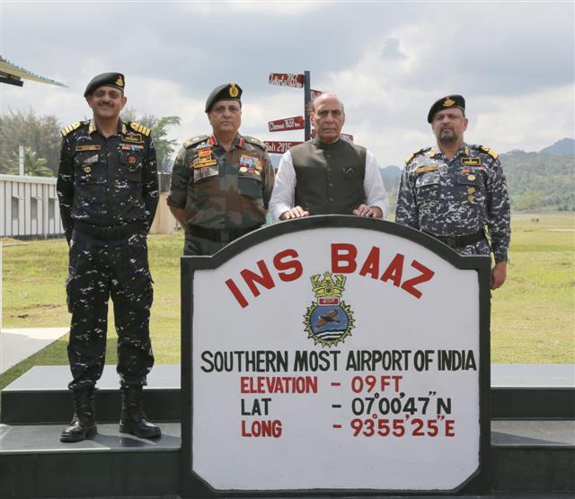 Rajnath reviews expansion of strategic airfield at Nicobar