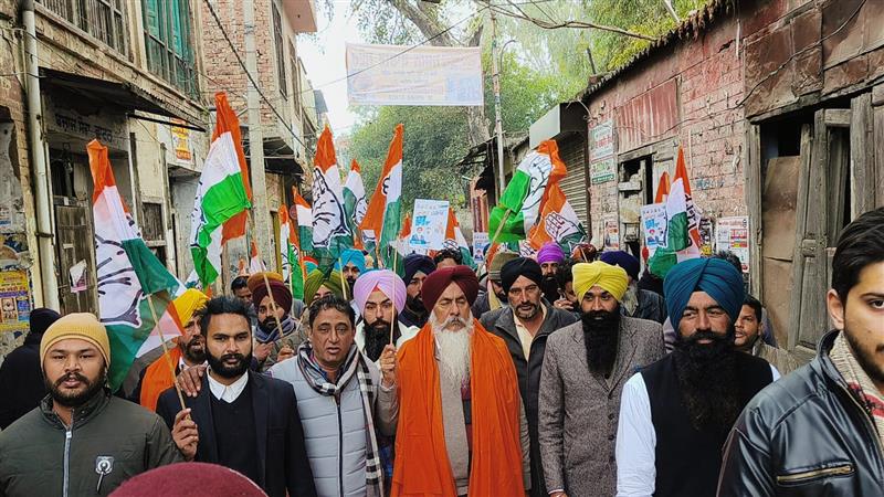 Congress workers take out march in Patti