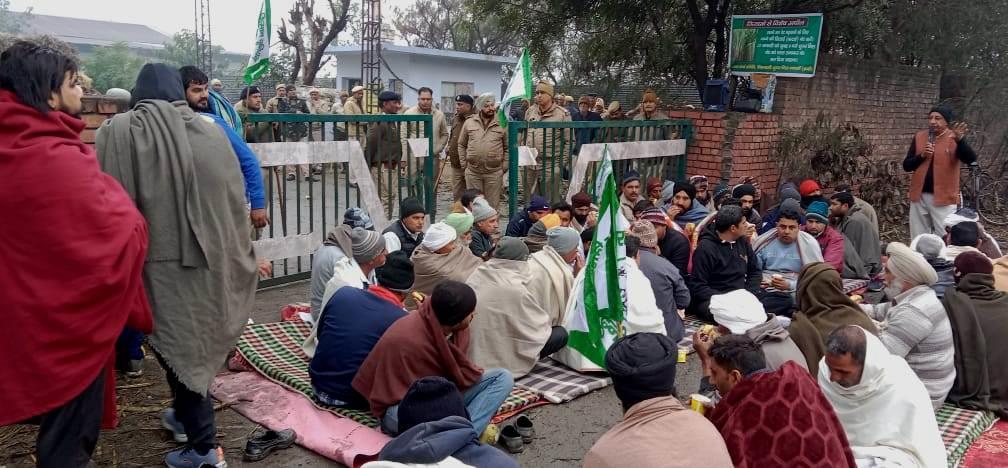 Kurukshetra: Cane farmers start indefinite protest outside sugar mills