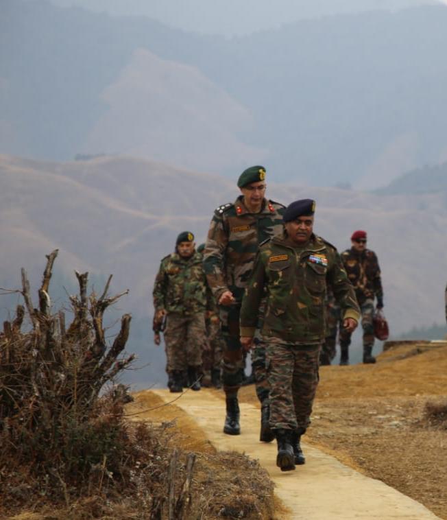 Army Chief visits forward areas along China border
