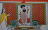 Dedicated to Shrinath-ji, the Pichhwai paintings are a haunting passion for devotion