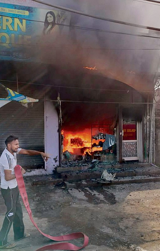 Shop gutted in fire
