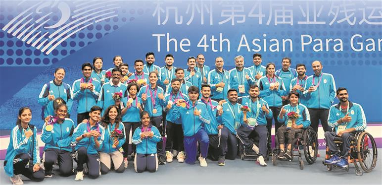 Champions: Indian para athletes register a record medal haul of 111 at Hangzhou in China