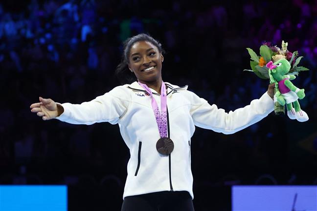 Gymnastics World Championships: Brilliant Biles wins two more golds; wraps up competition with a haul of five medals