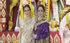 Hema Malini, Esha Deol visit Durga Puja pandal in Mumbai, see pics