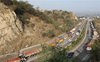 Bad weather, repair work halt traffic on Jammu-Srinagar National Highway