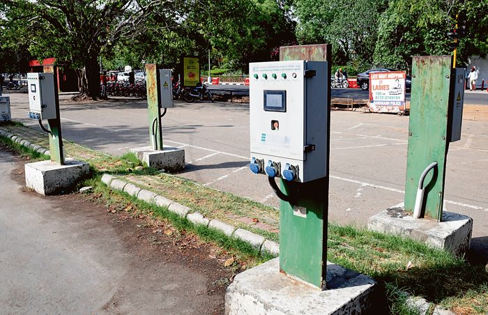 Year on, electric vehicle charging stations in Chandigarh remain non-functional