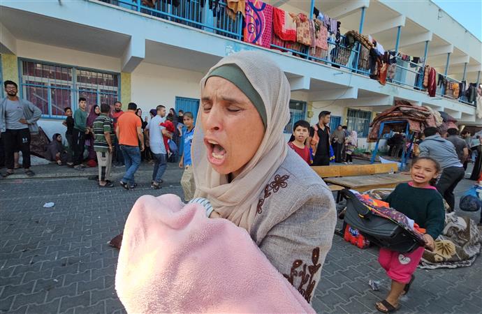 Israeli strikes kill multiple civilians at shelters in Gaza combat zone as US Secy of State Blinken seeks more aid