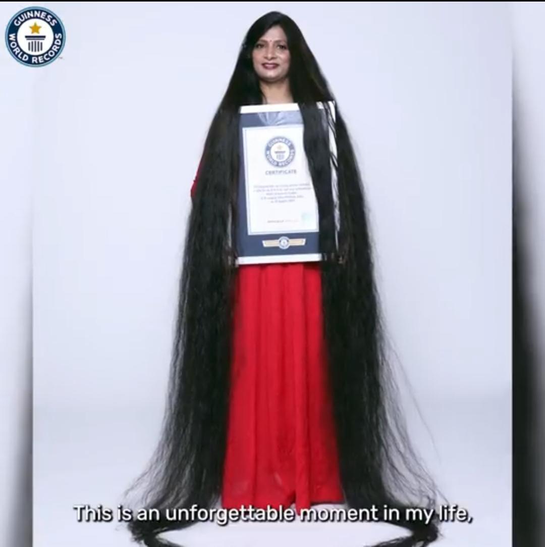 Uttar Pradesh Woman Sets Guinness World Record For Longest Hair The Tribune India