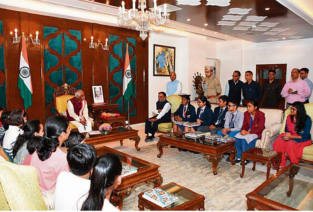 Haryana Governor felicitates students on Children’s Day