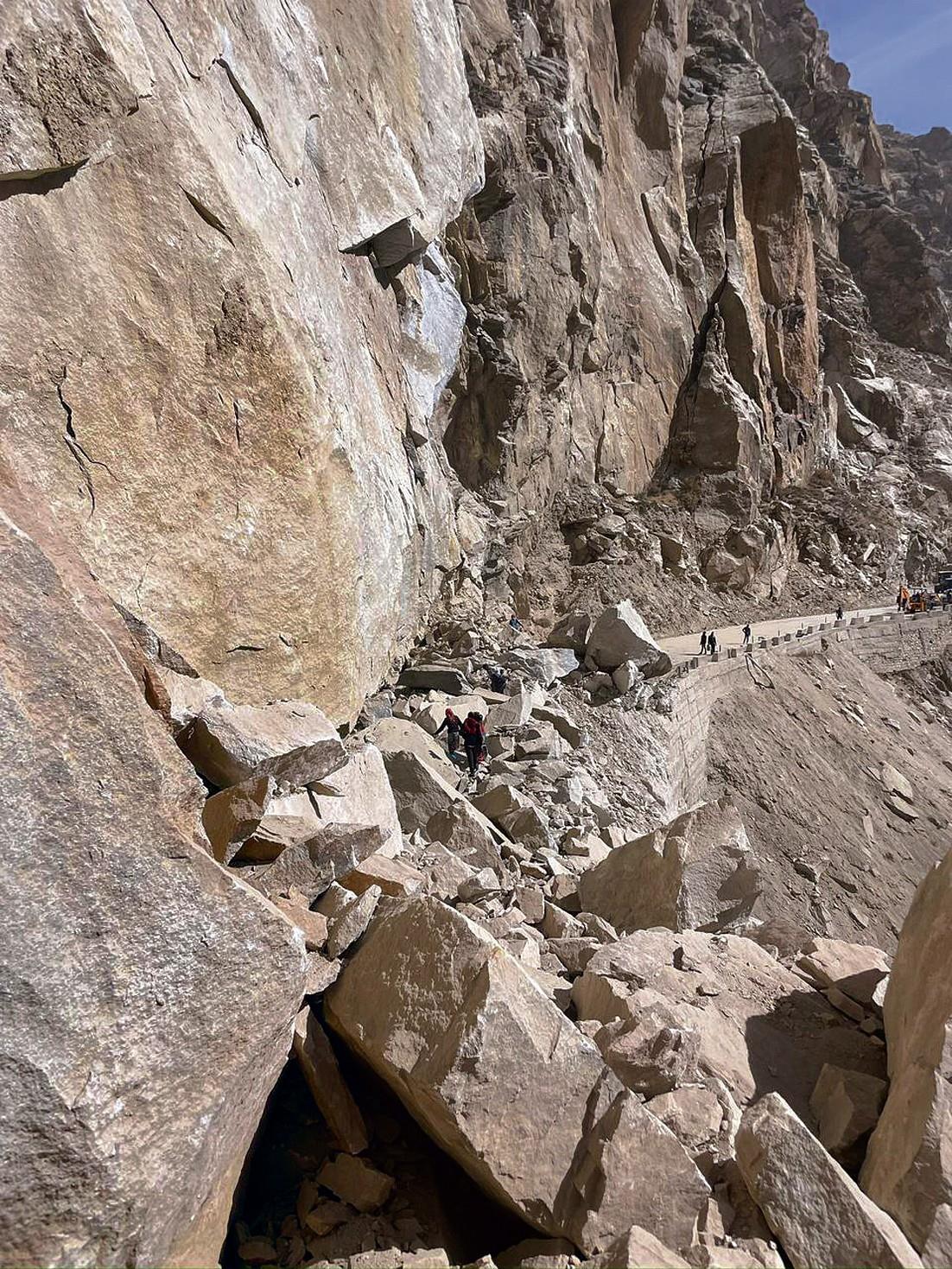 Kinnaur-Kaza highway blocked after landslide