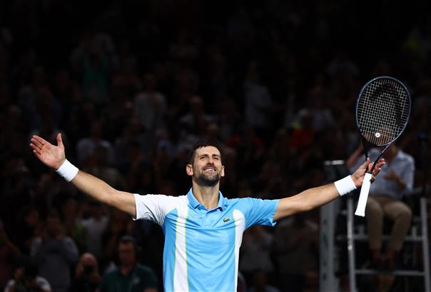 Djokovic wins a 3-set battle with Rublev to set up Paris Masters final against Dimitrov