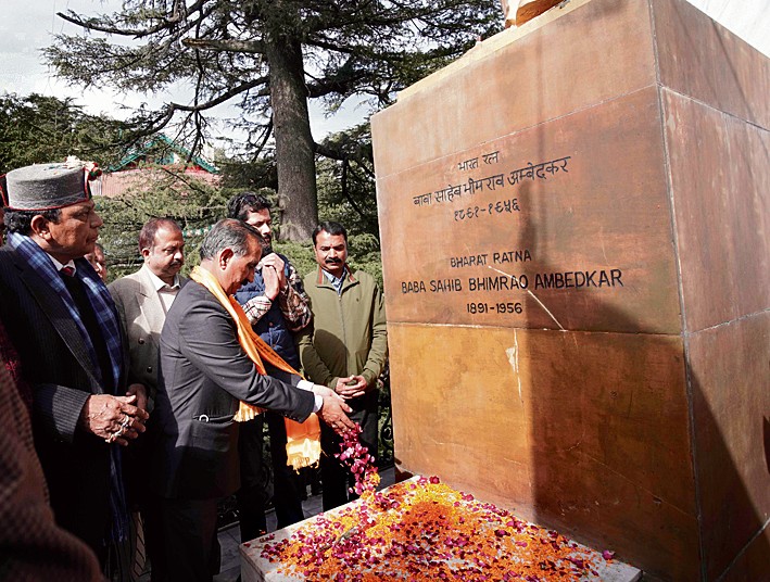CM Sukhu pays floral tributes to Ambedkar on Constitution Day