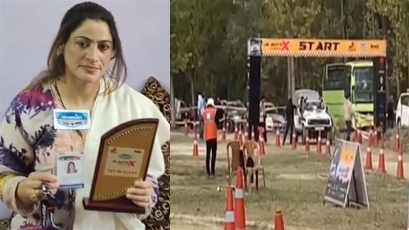 Nighat Faheem makes history as first woman from Srinagar to win District Auto-X Race
