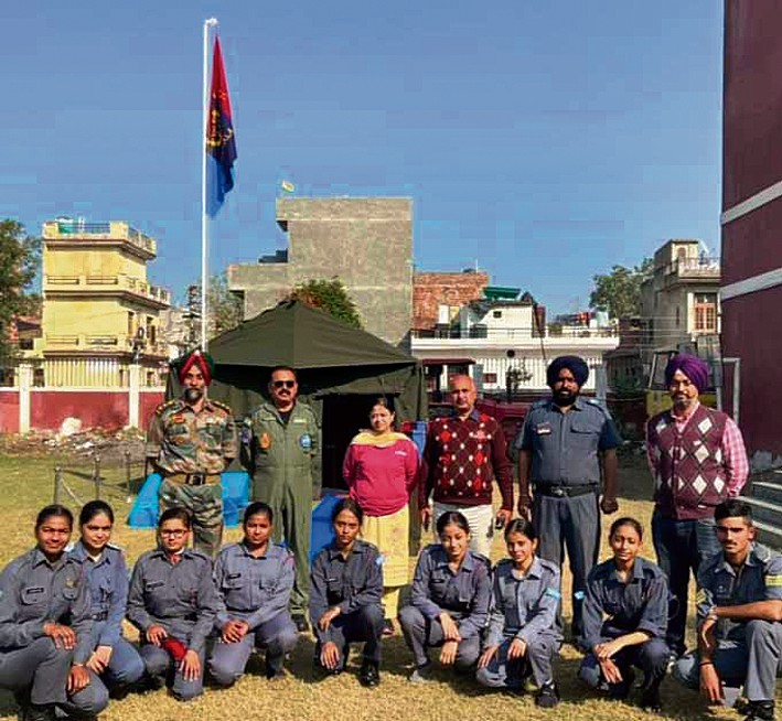 NCC cadets celebrate Armed Forces Flag Day