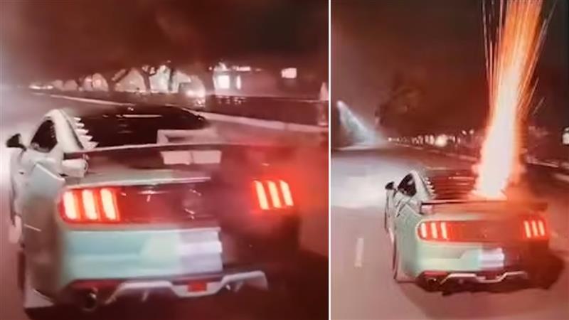 Mohali man bursts crackers from moving Mustang to 'impress wife'; asks auto-rickshaw driver behind to film video