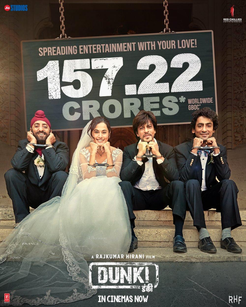 Shah Rukh Khan-starrer ‘Dunki’ crosses Rs 150 crore-mark worldwide