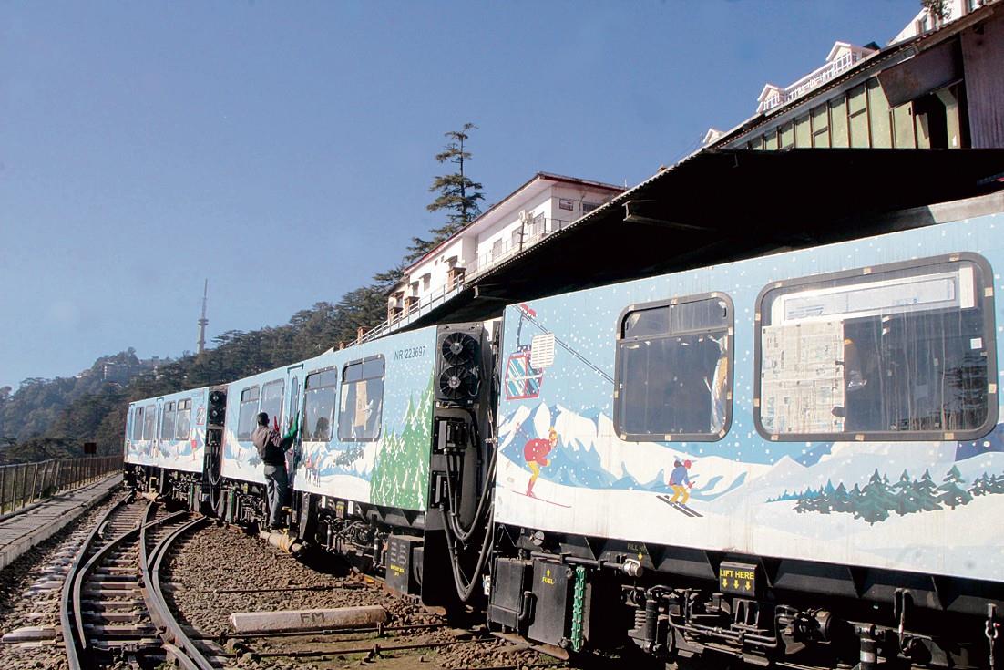 Self-propelled train on heritage Kalka-Shimla track after trial