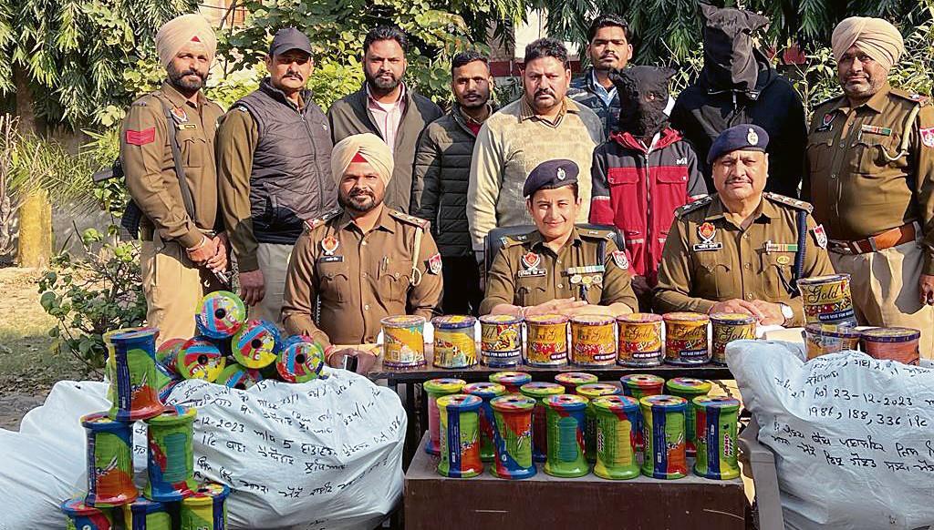 165 rolls of Chinese string seized, 2 held