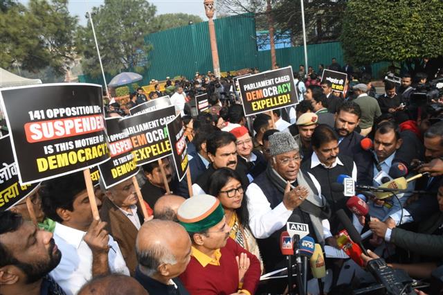 Dhankhar has brought casteism to Parliament, Kharge alleges as Opposition MPs take out protest march
