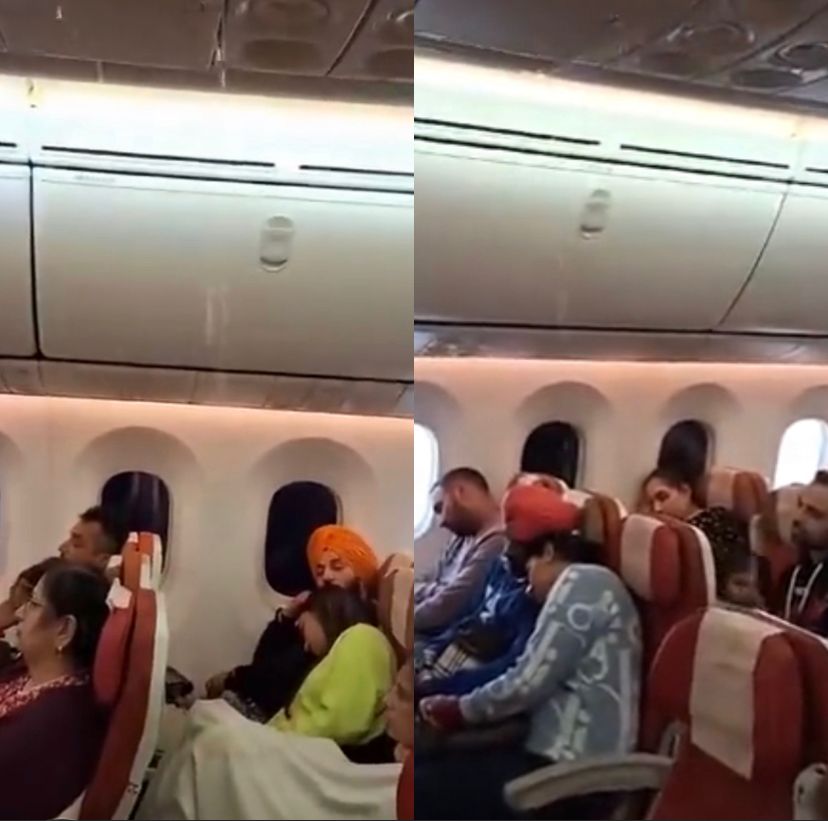 On Air India Amritsar to London flight, video of water leaking from overhead panel goes viral