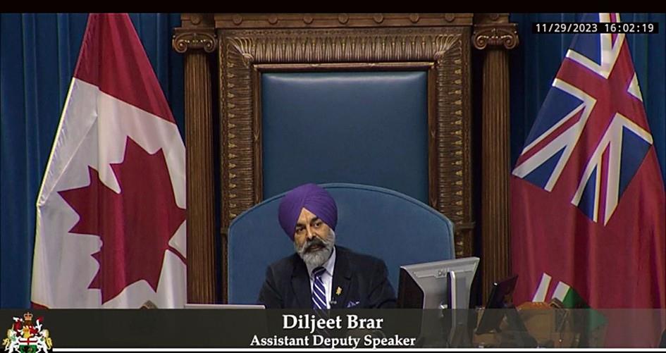 Muktsar man Diljeet Brar elected Speaker in Canada’s Manitoba Assembly