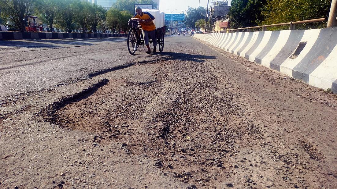 Commuters’ safety goes for a toss as potholes dot city roads