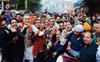 BJP workers celebrate win in MP, Chhattisgarh, Rajasthan