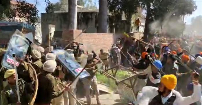 Radical preacher Amritpal Singh’s supporters clash with police in Ajnala