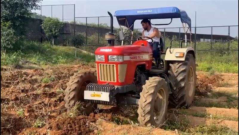 MS Dhoni is happy to learn something new, this time it’s driving a tractor; here’s the intense video