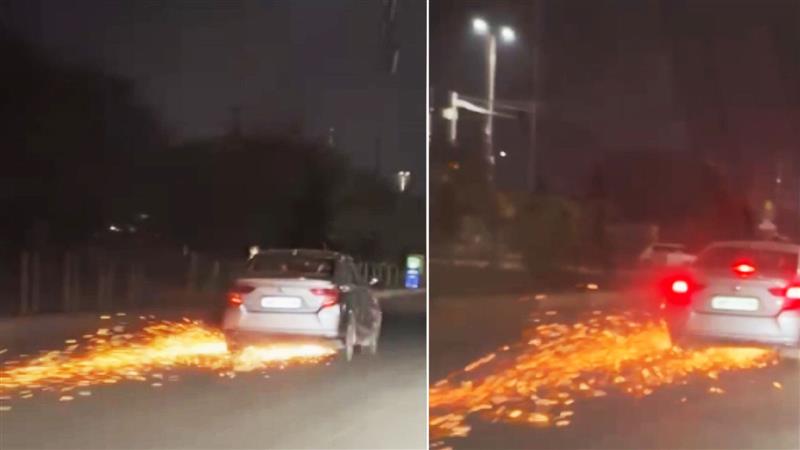 WATCH: Car drags bike for over 3km in Gurugram, driver held after video goes viral : The Tribune India