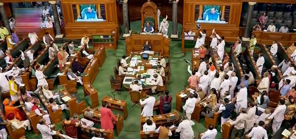 Lok Sabha adjourned for the day amid ruckus by Opposition members over Adani issue