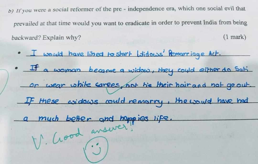 ‘Bravo’: Class 5 student’s mature answer on eradicating social evil of pre-Independence era wins hearts on Internet