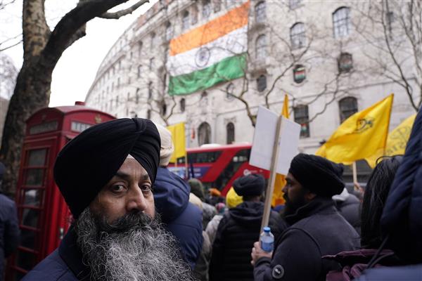 Pro-Khalistan protesters hurl flares, bottles amid heightened security at Indian mission in London
