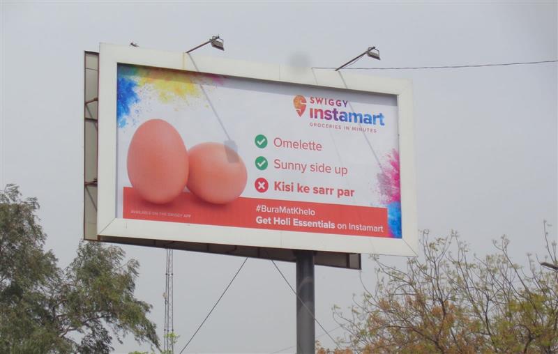 Swiggy takes down ‘egg ad’ billboard for Holi after twitter users call it 'Hinduphobic'