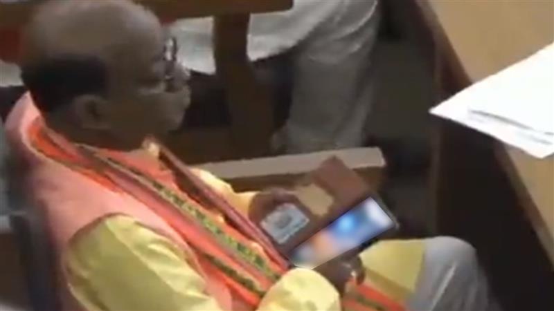 Tripura BJP MLA caught watching porn in assembly, opposition demands action
