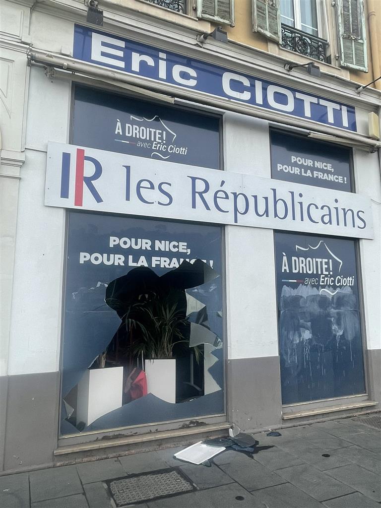 Vandals attack French politician’s office over pensions row