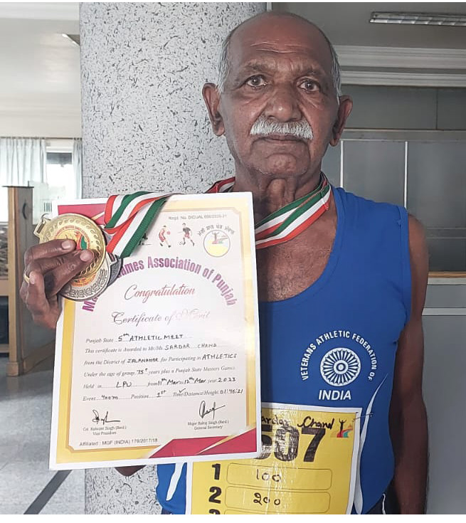 78-year-old wins 3 medals at Punjab State Masters Games