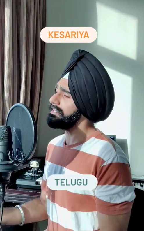 Sikh man's melodious rendition of 'Kesariya' song in 5 different languages earns praise from PM Modi; leaves netizens hugely impressed