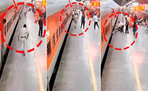 RPF constable saves woman, child from falling under moving train in Gurugram; video goes viral