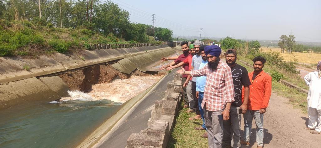 In photos, breach in micro-hydel canal of Ropar thermal plant; crops damaged