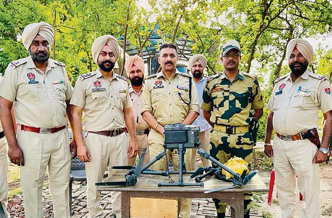 Crashed drone found near International Border in Amritsar, 2-kg heroin recovered