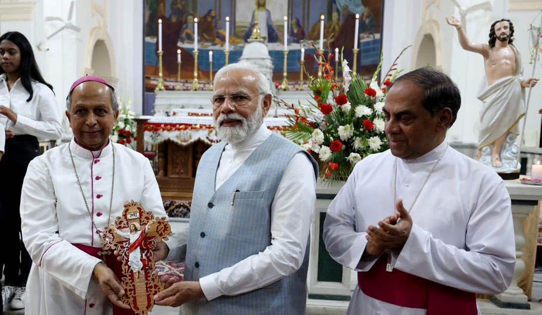 PM Narendra Modi visits Delhi church on Easter Sunday