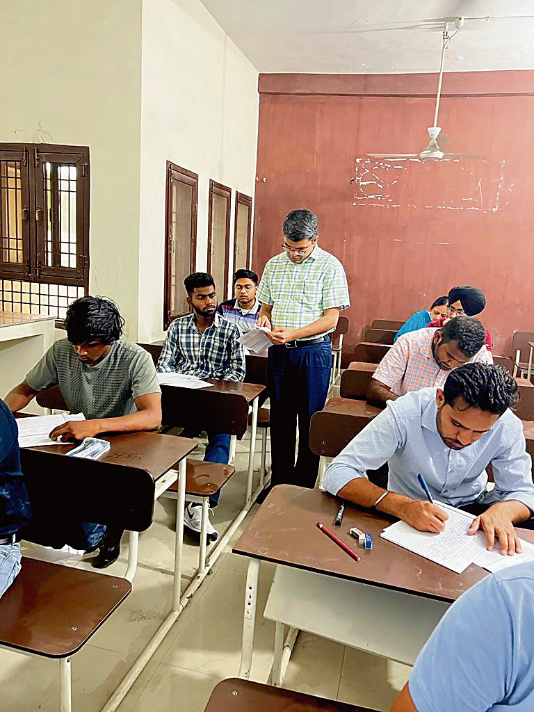 CCTVs at centre, all Sangrur college students skip exam