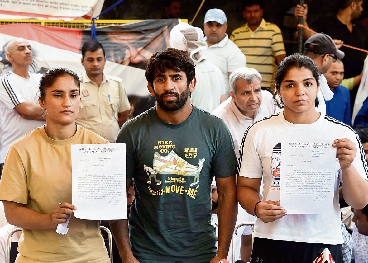 Protesting wrestlers want BJP's women MPs to come out in support