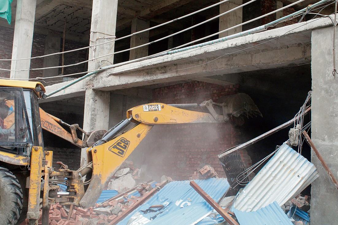 Under-construction illegal hotel demolished in Amritsar