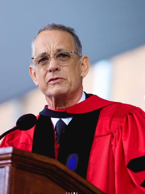 Tom Hanks says 'truth is sacred' during his keynote speech at Harvard University